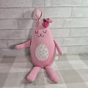 Cute Fabric Cloth Linen Pink Sitting Rabbit Easter Decor